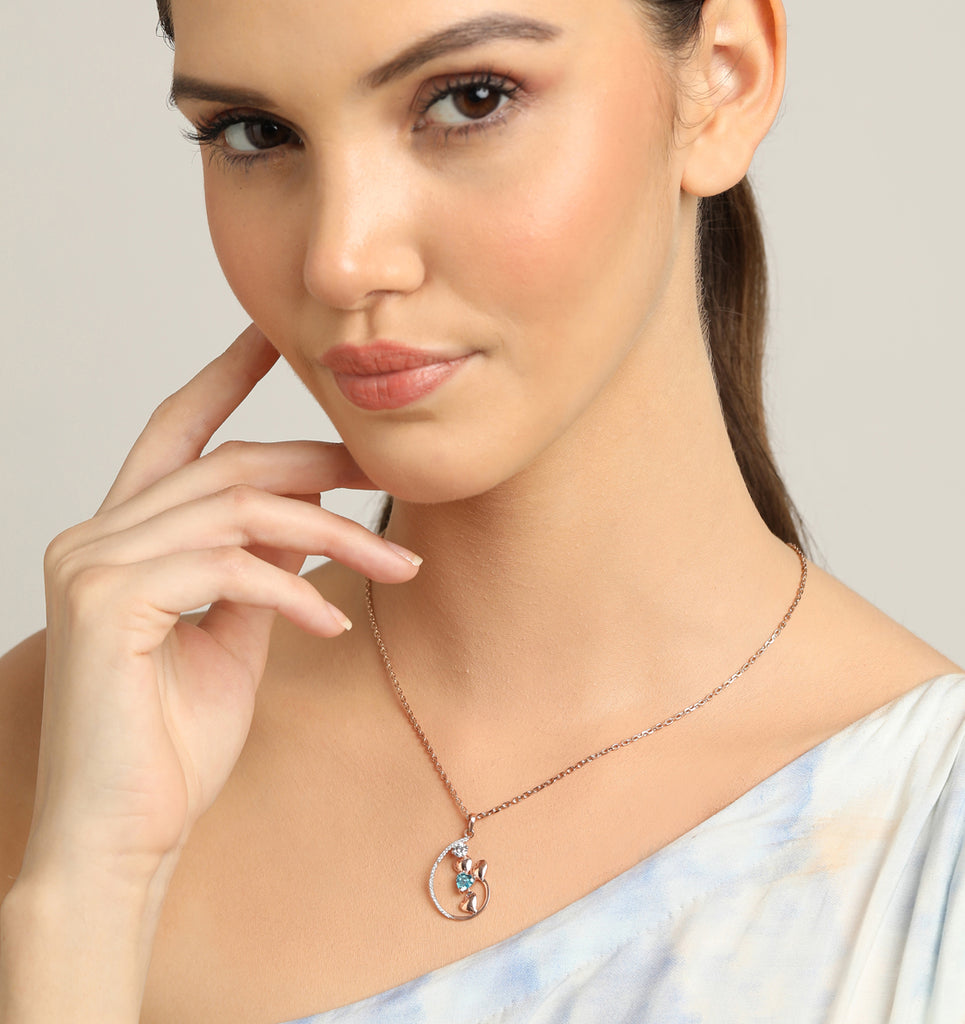 CLARA 925 Sterling Silver Heart Pendant Chain Necklace