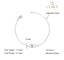 CLARA 925 Sterling Silver Evil Eye Halo Bracelet