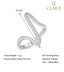 CLARA Pure 925 Sterling Silver Heart Beat Finger Ring with Adjustable Band 