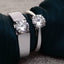 CLARA Pure 925 Sterling Silver Luca Adjustable Couple Band, Promise Rings for Lovers