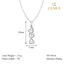 CLARA 925 Sterling Silver 3 Heart Pendant Chain Necklace