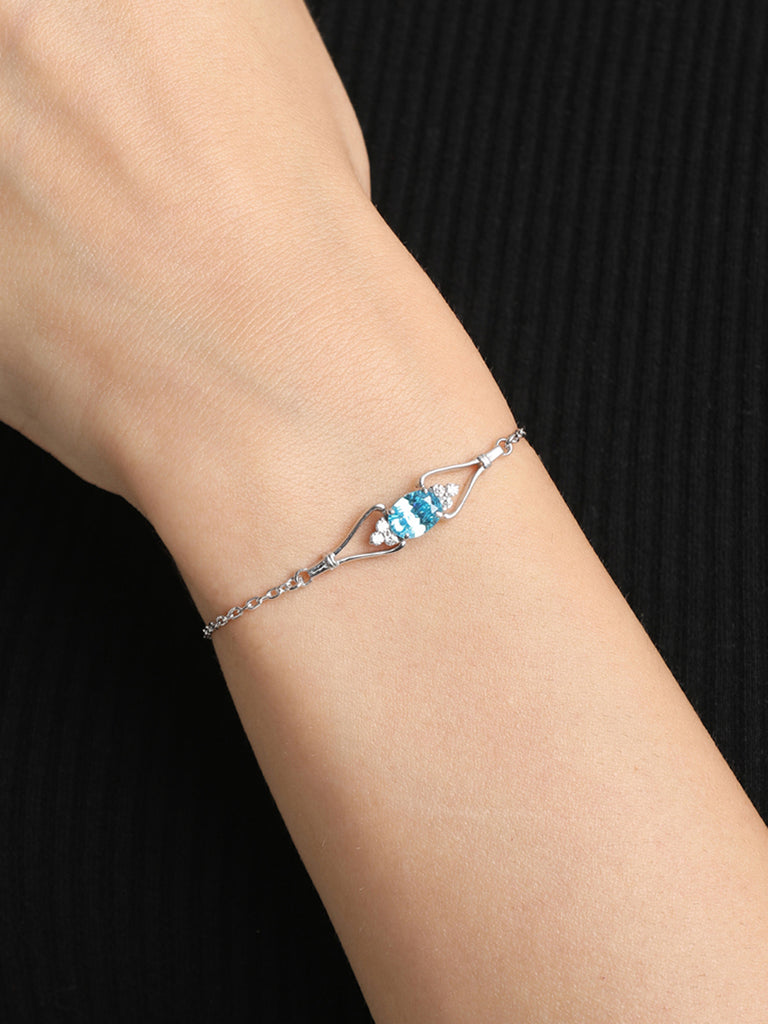 CLARA 925 Sterling Silver Topaz Bracelet