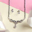 CLARA 925 Sterling Silver Maya Mangalsutra Tanmaniya Pendant Earring Jewellery Set with Chain Gift for Women and Girls