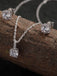 Clara 92.5 Sterling Silver Round Brilliant Solitaire Pendant Earring Jewellery Set Gift for Women & Girls