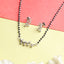 CLARA 925 Sterling Silver Leaf Mangalsutra Tanmaniya Pendant Earring Jewellery Set with Chain Gift for Women and Girls