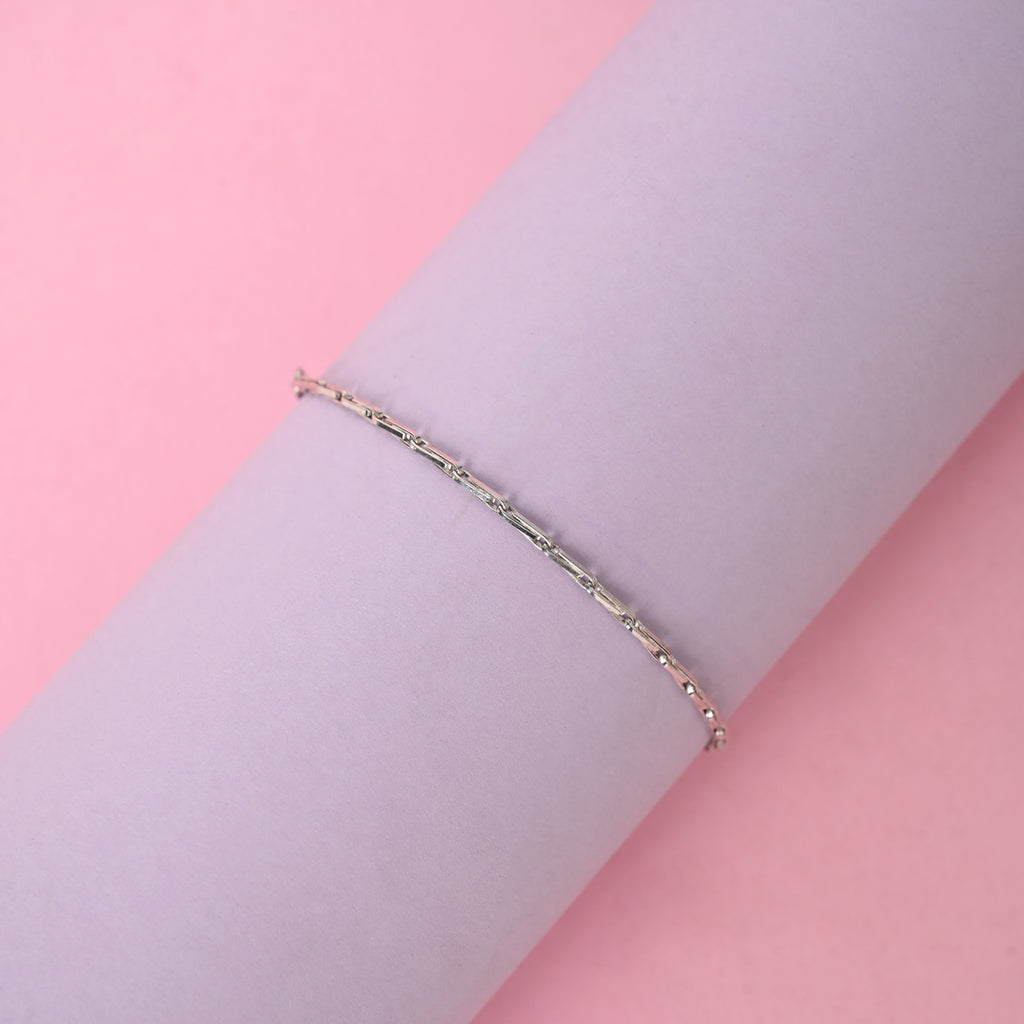 CLARA 925 Pure Silver Chimta chain Bracelet