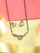 CLARA 925 Sterling Silver Evie Mangalsutra Tanmaniya Pendant Earring Jewellery Set with Chain Gift for Women and Girls