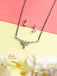 CLARA 925 Sterling Silver Alice Mangalsutra Tanmaniya Pendant Earring Jewellery Set with Chain Gift for Women and Girls