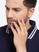 CLARA Pure 925 Sterling Silver Eternity Adjustable Ring Gift for Men and Boys | Partial Matte Finish