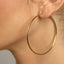 CLARA 925 Sterling Silver Classic Hoop Earring Gold Plated Gift for Women & Girls