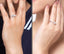 CLARA Pure 925 Sterling Silver Luca Adjustable Couple Band, Promise Rings for Lovers