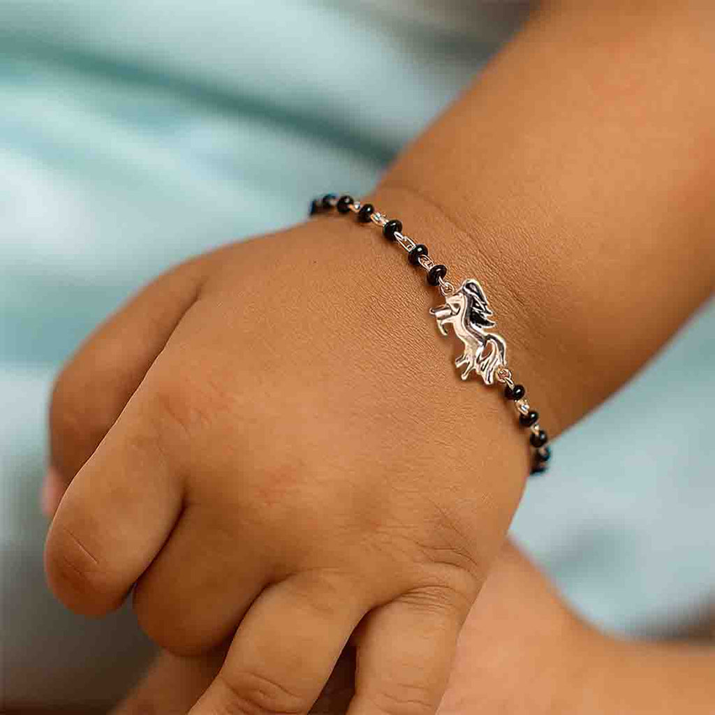 Silver Baby Nazariya Kids Unipeg Unicorn Bracelet