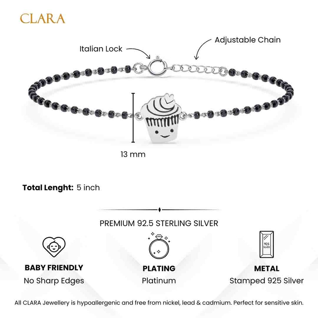 Silver Baby Nazariya Kids Cupcake Bracelet