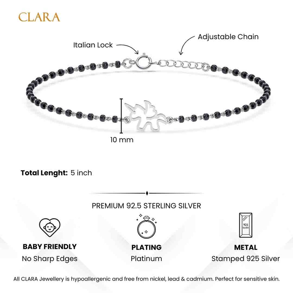 Silver Baby Nazariya Kids Unicorn Bracelet