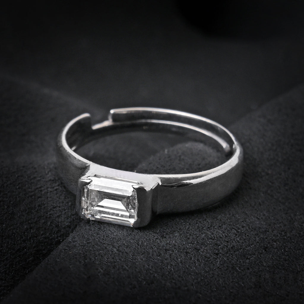 CLARA Real 925 Sterling Silver Octagon Band Ring