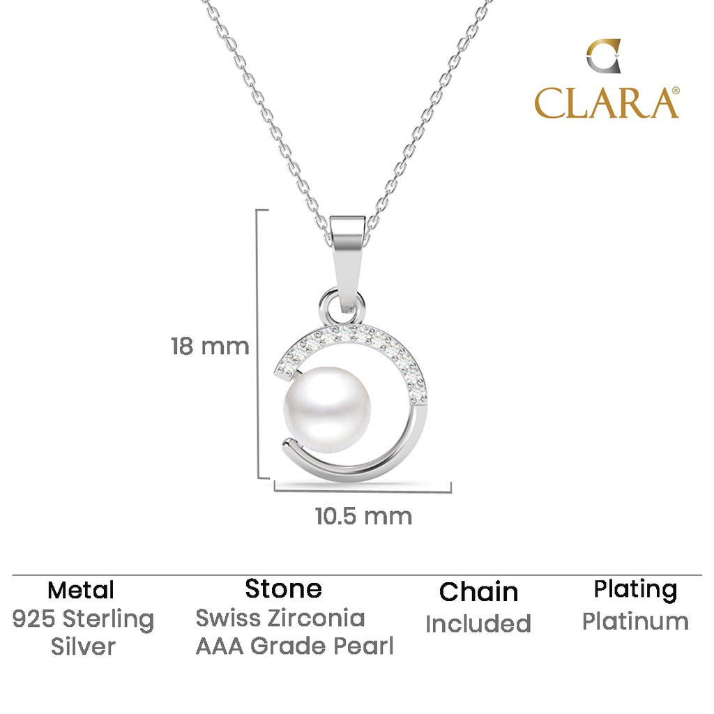Silver Zola Real Pearl Pendant Chain