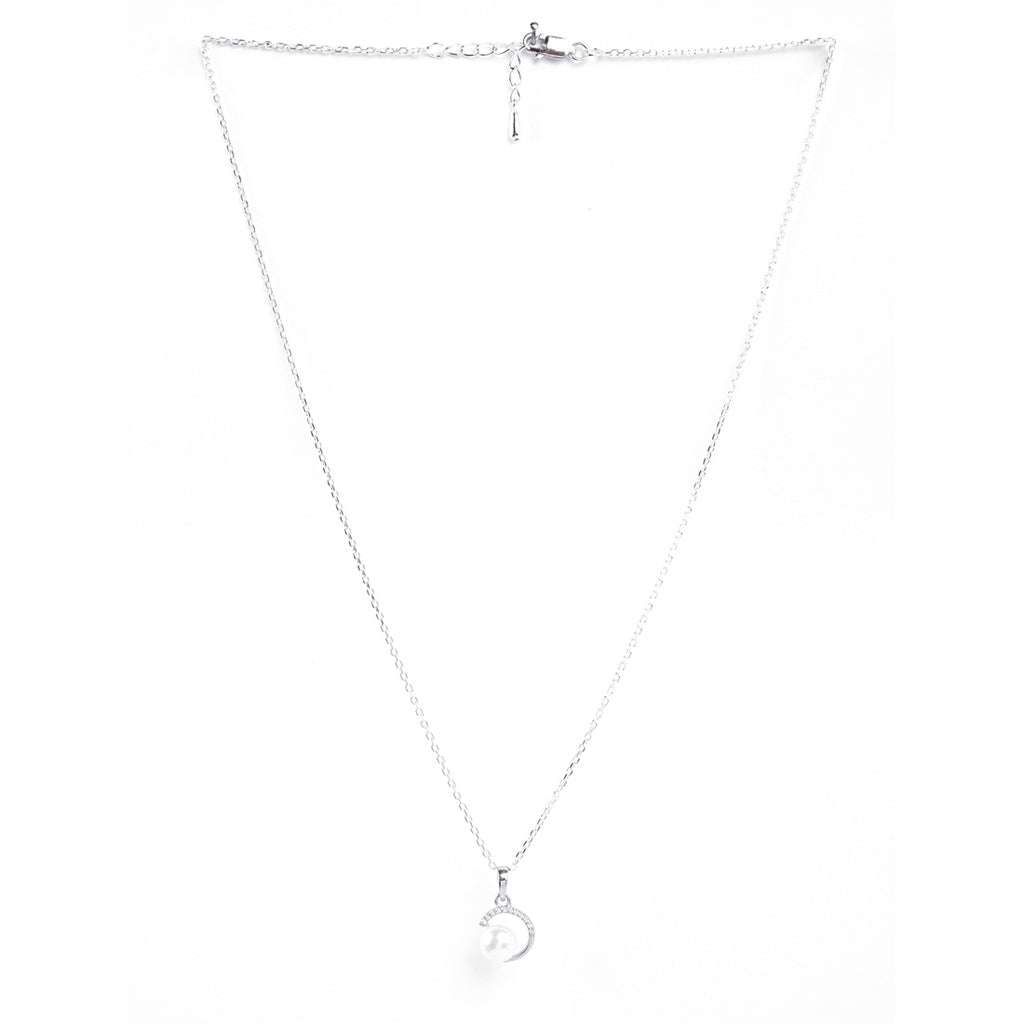 Silver Zola Real Pearl Pendant Chain