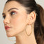 CLARA 925 Sterling Silver Classic Hoop Earring Gold Plated Gift for Women & Girls
