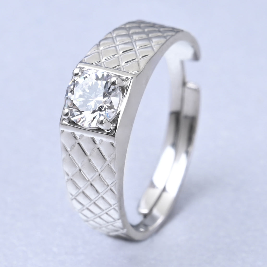 CLARA Real 925 Sterling Silver Cross Band Ring