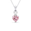 Silver Two Hearts Pendant Chain