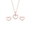 Silver Valentine Heart Jewellery Set