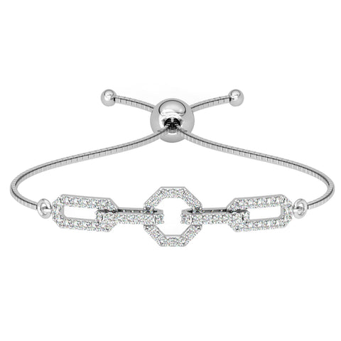 CLARA 925 Pure Silver Designer Hand Bracelet