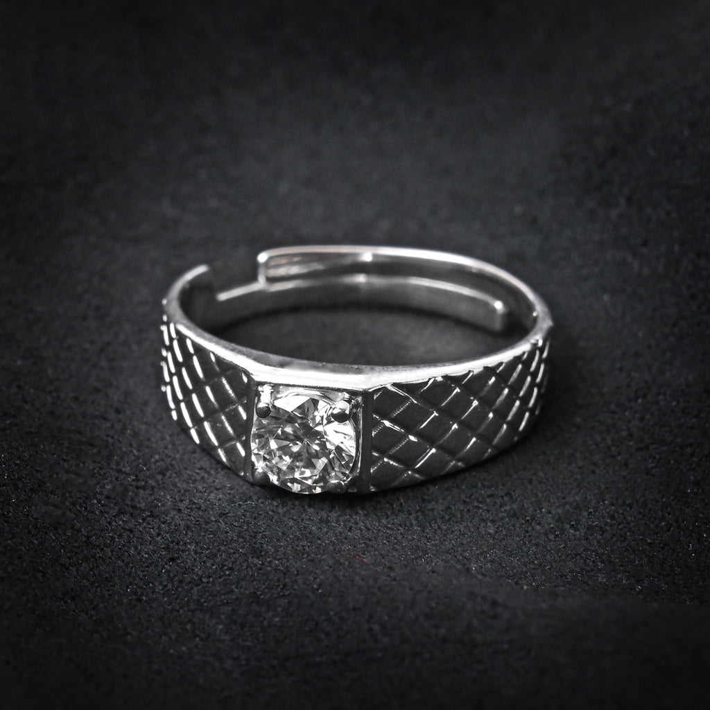 CLARA Real 925 Sterling Silver Cross Band Ring