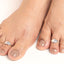 CLARA 925 Sterling Silver Lotus Toe Rings Pair