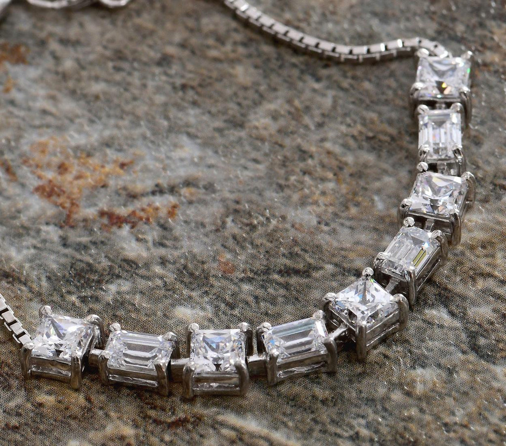CLARA Made with Swiss Zirconia 925 Sterling Silver Capri Solitaire Bracelet Gift for Women and Girls