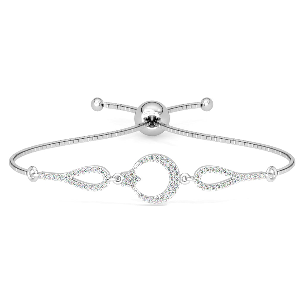 CLARA 925 Pure Silver Stylish Hand Bracelet