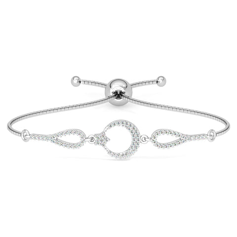 CLARA 925 Pure Silver Stylish Hand Bracelet
