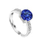 Silver Royal Blue Eye Ring