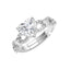 Silver Alfie Heart Engagement Ring