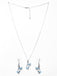 CLARA 925 Sterling Silver Butterfly Pendant Earring Chain Jewellery Set