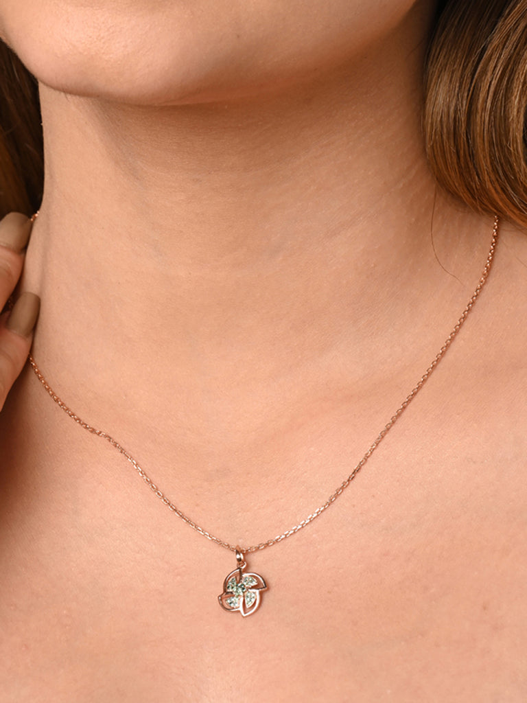 CLARA 925 Sterling Silver Hermosa Pendant Chain Necklace