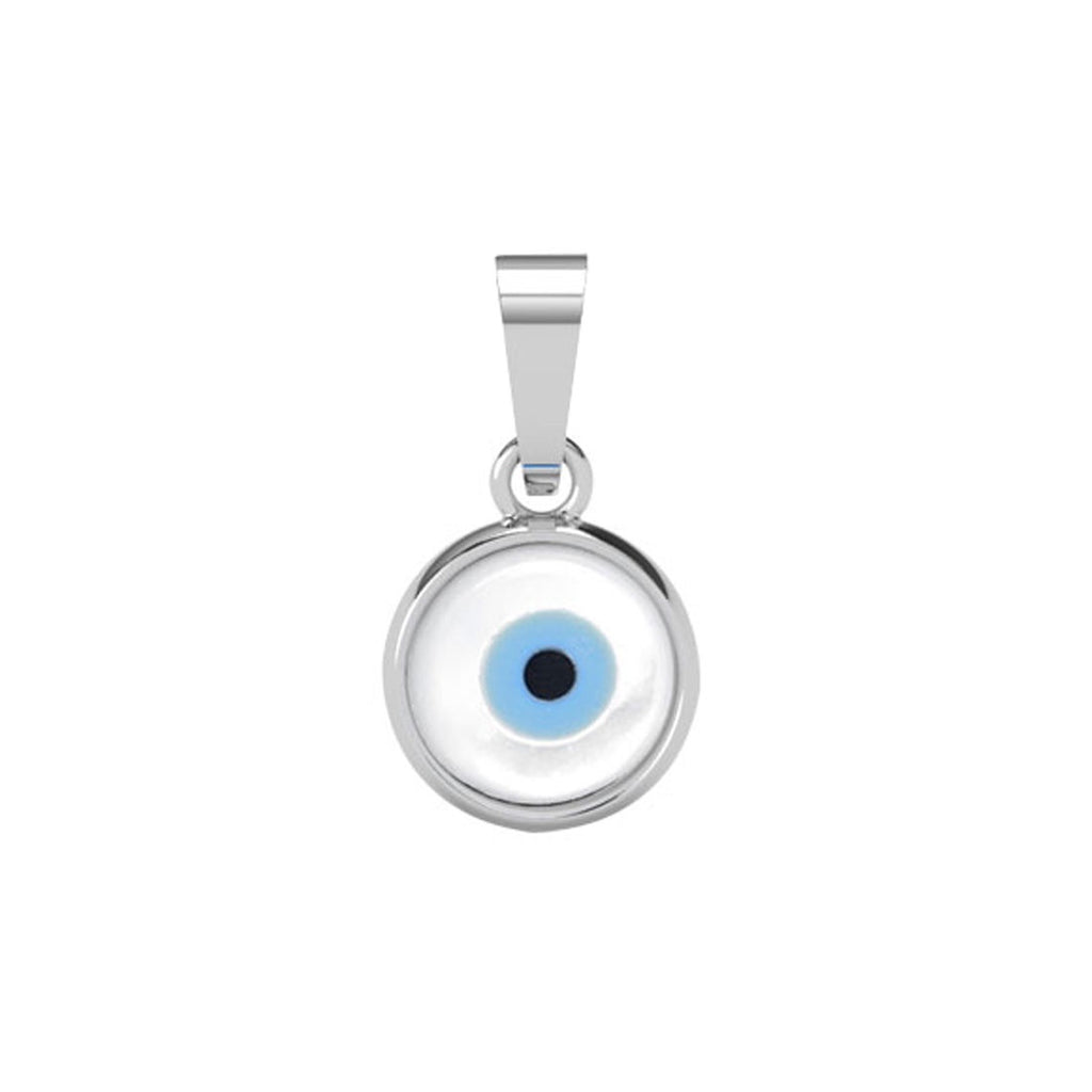 Silver Evil Eye Men Pendant Necklace with Chain or without Chain