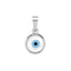 Silver Evil Eye Men Pendant Necklace with Chain or without Chain