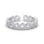 Silver Line of Heart Finger Ring Thumb Band