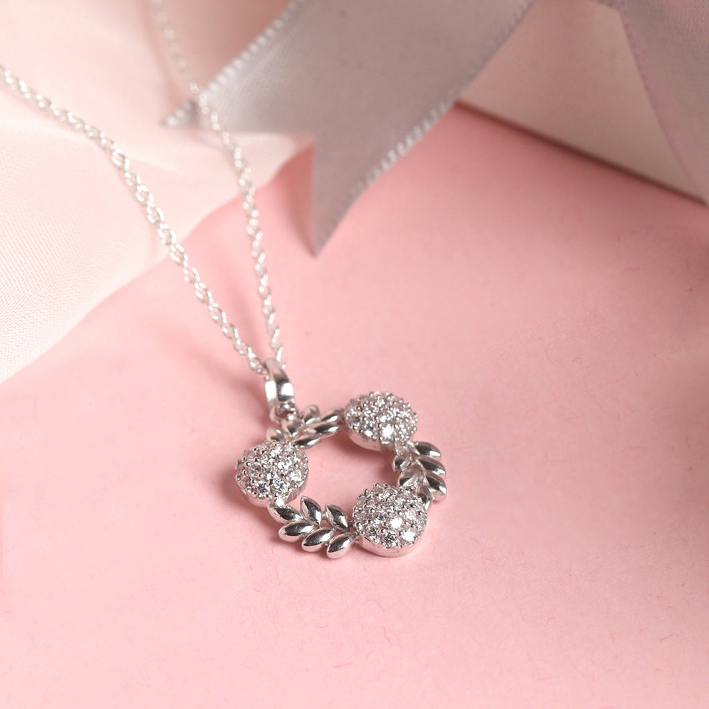 CLARA 925 Sterling Silver Alma Pendant Chain Necklace