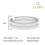 CLARA Real 925 Sterling Silver Magnus Band Ring