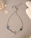 CLARA 925 Pure Silver solitaire Hand Bracelet