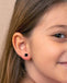 CLARA 925 Sterling Silver Black Studs Earrings Gift for Kids Girls