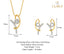 CLARA 925 Sterling Silver Zion Pendant Earring Chain Jewellery Set