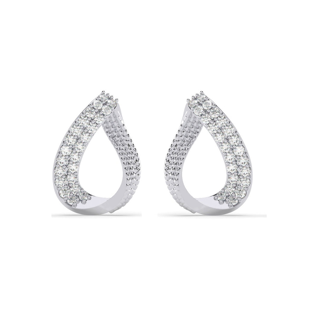 Silver Raindrop Stud Earrings