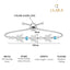 CLARA 925 Pure Silver Blue Butterfly Hand Bracelet