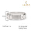 CLARA Real 925 Sterling Silver Designer Band Ring
