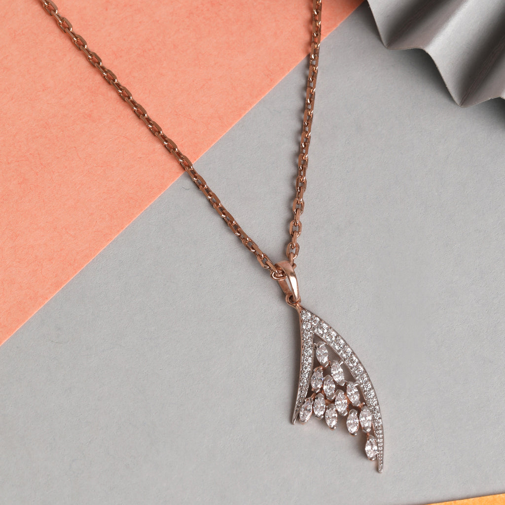 CLARA 925 Sterling Silver Lily Pendant Chain Necklace