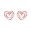 Silver Adah Freshwater Pearl Heart Stud Earrings