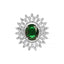 Silver Emerald Cocktail Ring