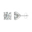 Sterling Silver Round Solitaire Studs Earrings